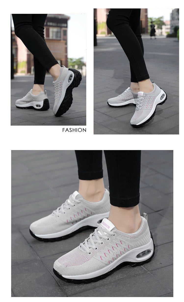 Huaqiang Warrior Women's Shoes White Shoes Lightweight Flats Spring/Summer Mesh Breathable Mat Travel Shoes Dancing Running Sneaker