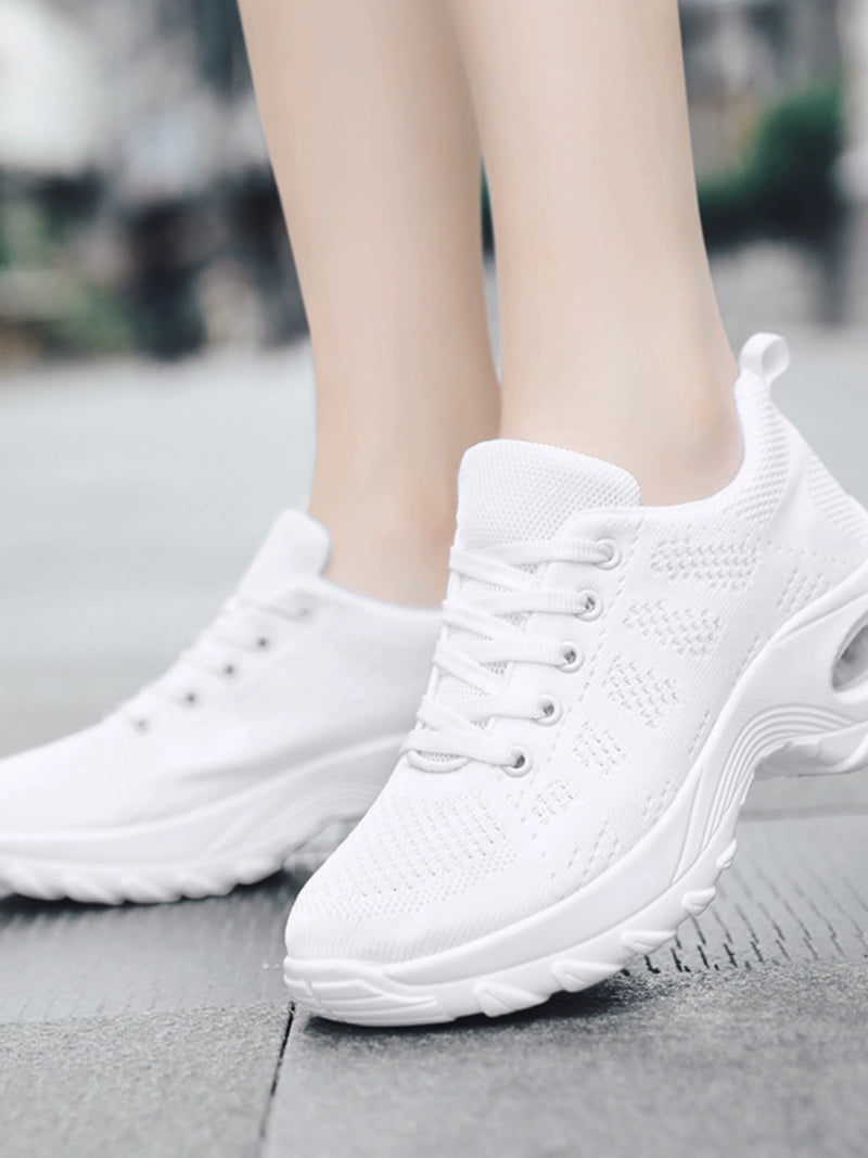 Huaqiang Warrior Women's Shoes White Shoes Lightweight Flats Spring/Summer Mesh Breathable Mat Travel Shoes Dancing Running Sneaker