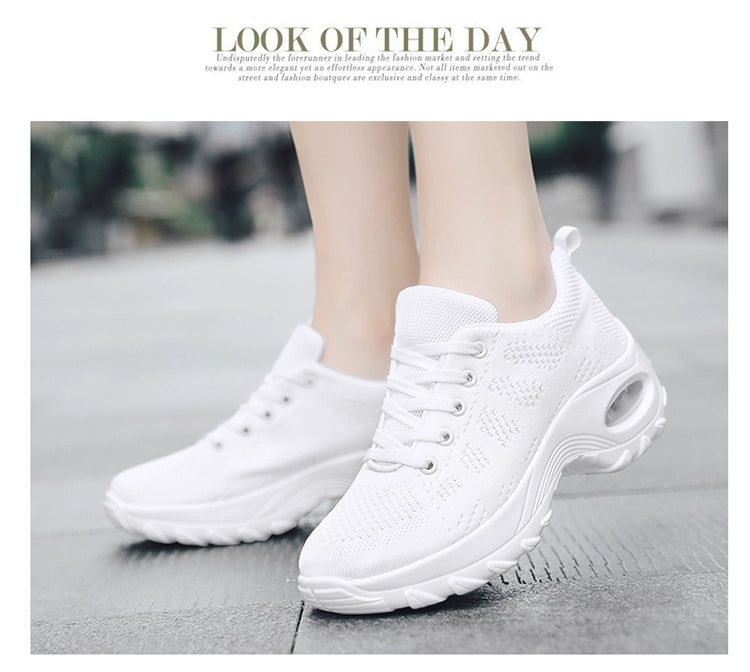 Huaqiang Warrior Women's Shoes White Shoes Lightweight Flats Spring/Summer Mesh Breathable Mat Travel Shoes Dancing Running Sneaker