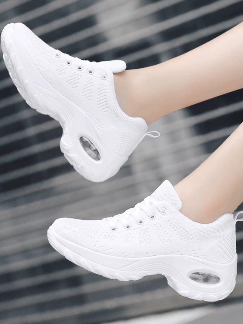 Huaqiang Warrior Women's Shoes White Shoes Lightweight Flats Spring/Summer Mesh Breathable Mat Travel Shoes Dancing Running Sneaker